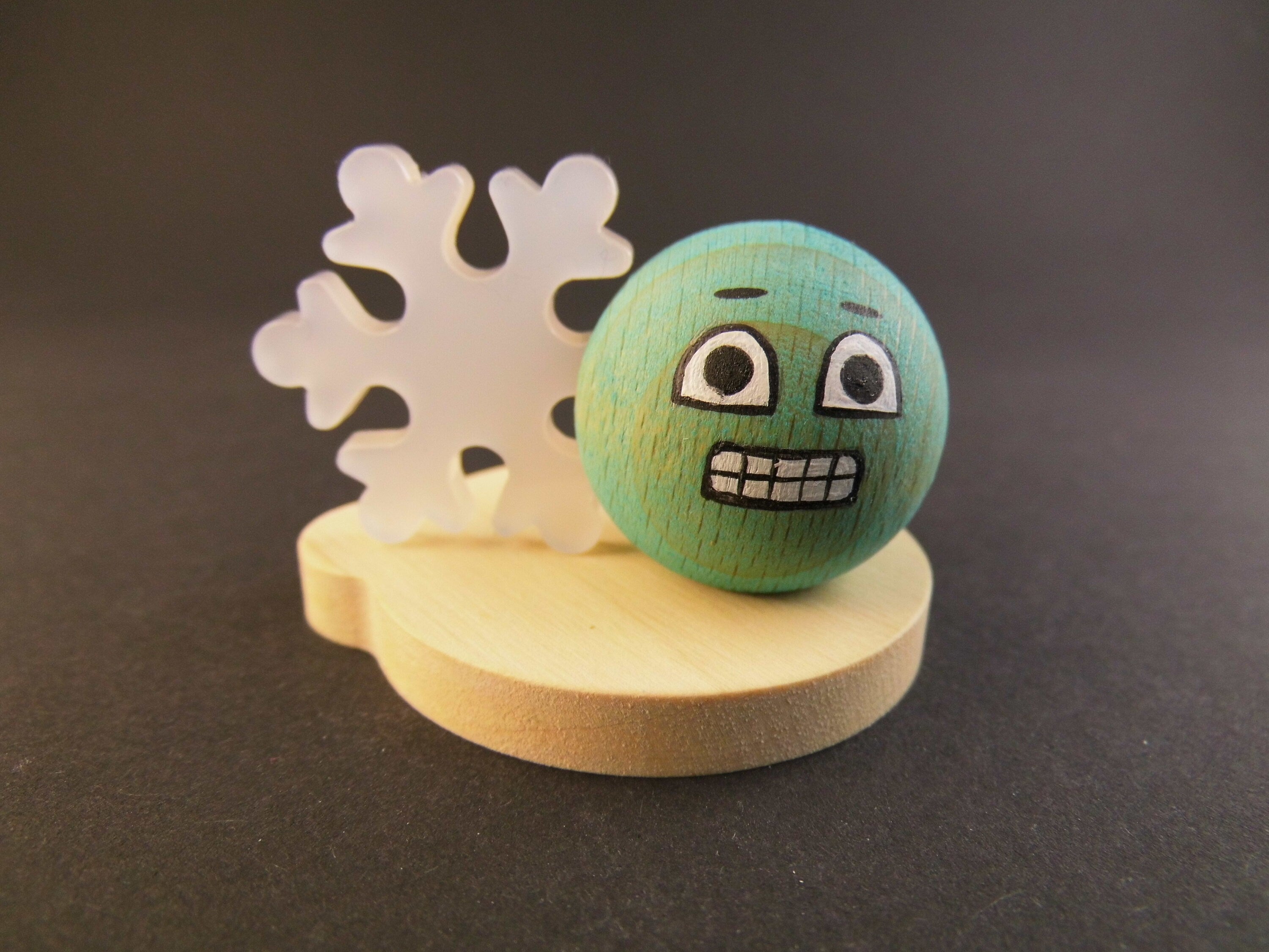 Miniatur Figur Holz "Smilinka" Frost Sammelfigur